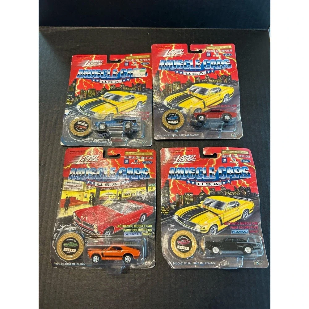 Lot Of 4 NIP 1:64 Johnny Lighting Muscle Cars